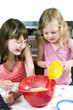 Kids learning baking