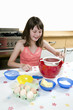 Girl learning baking