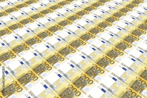 Illustration: 200 Euro Banknoten 200 Euro Banknoten