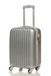 Silver suitcase isolated on white background