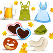 Vector set with oktoberfest elements