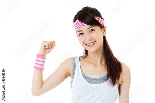 Foto: Young beautiful woman after fitness time Young beautiful woman after fitness time