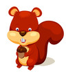 Cute squirrel vector
