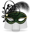 black-green half-mask