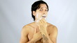 Video: Young cool man shaving face Young cool man shaving face