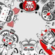 monster personage pattern with place for your text