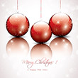 Red christmas baubles