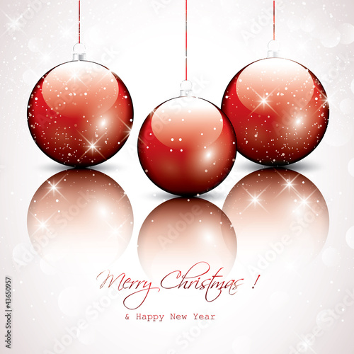 Vektor: Red christmas baubles Red christmas baubles