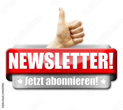 Illustration: Newsletter! Button, Icon Newsletter! Button, Icon
