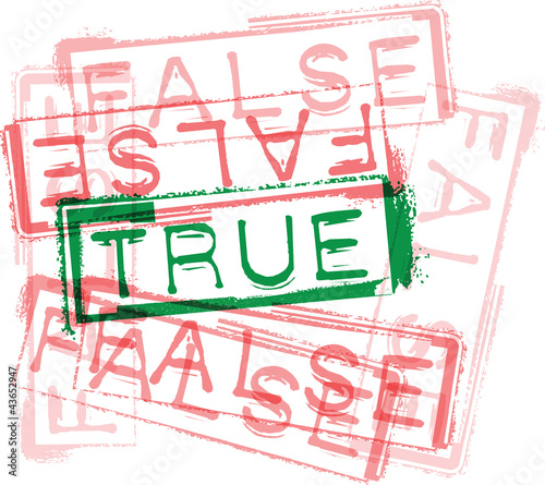 Vector: TRUE / FALSE rubber stamp print. Vector illustration TRUE / FALSE rubber stamp print. Vector illustration