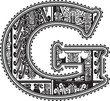 Vektor: Ancient letter G. Vector illustration Ancient letter G. Vector illustration