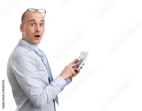 Foto: business man with calculator business man with calculator