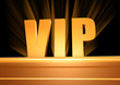 very important person golden text with rays