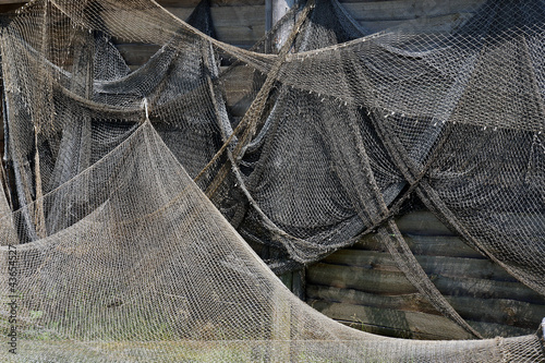 Photo: Old fishing nets. Old fishing nets.
