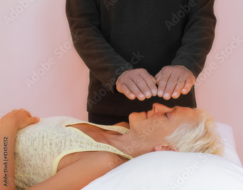 Photo: Healing session bathed in pink energy Healing session bathed in pink energy
