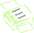 Multifunktionsgerät, Drucker, Scanner, Kopierer