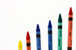 Assorted Crayons In Increasing Height