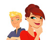 Thoughtful couple