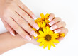 Fingernails and flowers