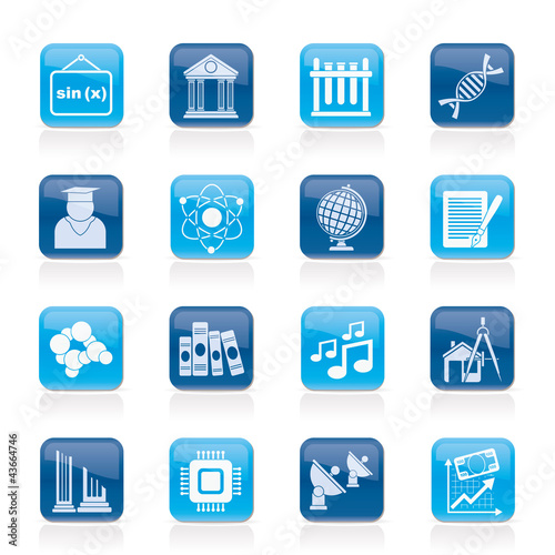 Ilustração vetorial : University and higher education icons - vector icon set University and higher education icons - vector icon set