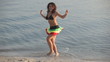 Video: Young beautiful woman dancing in the water at summe Young beautiful woman dancing in the water at summe
