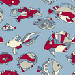 Вектор: seamless pattern aquarium fish wave seamless pattern aquarium fish wave