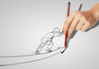 Businessman and arrow
