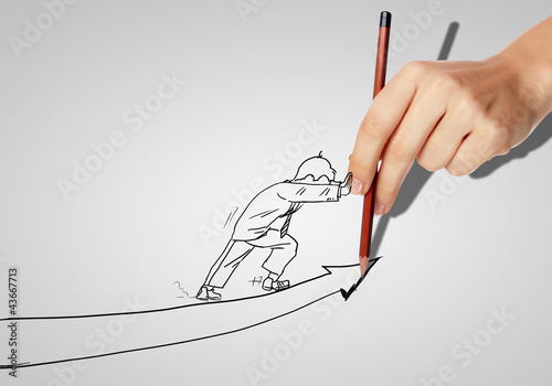 Photo: Businessman and arrow Businessman and arrow
