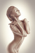 Woman Art Nude Portrait With M...