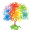 Vector of abstract colorful tree.
