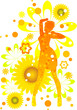 Sunflower and girl