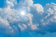 Photo: Cloud and sun in blue sky Cloud and sun in blue sky