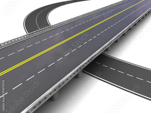 Illustration: Empty motorway Empty motorway