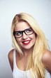sexy business girl with large glasses