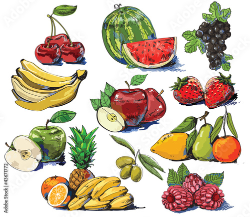 Vektor: fruit background fruit background