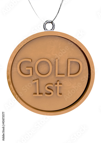 Illustration: Gold Medal First Place Number One Gold Medal First Place Number One