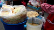 Salad and thai food on sale on the streets,Bangkok, Thailand