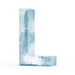 Icy Letters isolated on white background (Letter L)