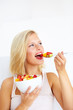 Lookign forward to the health benefits of her diet