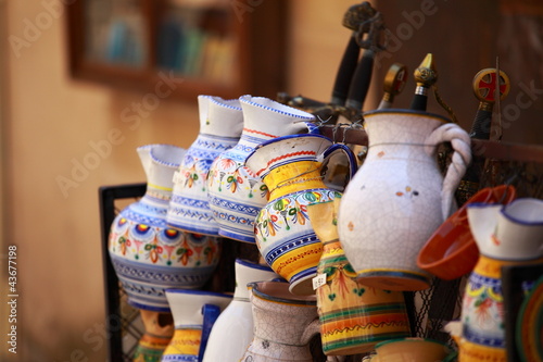 Photo: Traditional Pottery in Toledo, Spain Traditional Pottery in Toledo, Spain
