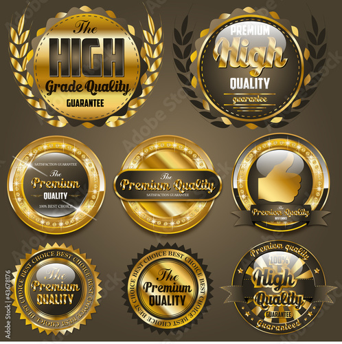 Vector: Quality labels Quality labels