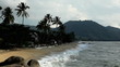 Big waves on exotic beach, Koh Samui Lamai Island, Thailand