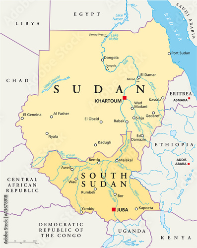 Vektor: Sudan Map (Sudan Landkarte) Sudan Map (Sudan Landkarte)