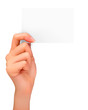 Vector: Hand holding paper card. Vector illustration Hand holding paper card. Vector illustration