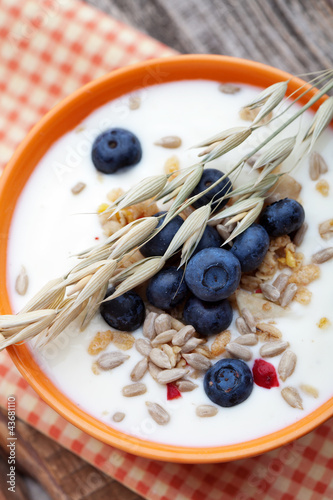 Photo: Yogurt with blueberries Yogurt with blueberries