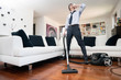 Photo: man with vacuum cleaner man with vacuum cleaner