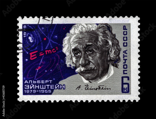 Foto: stamp printed in USSR shows scientist Albert Einstein, science stamp printed in USSR shows scientist Albert Einstein, science