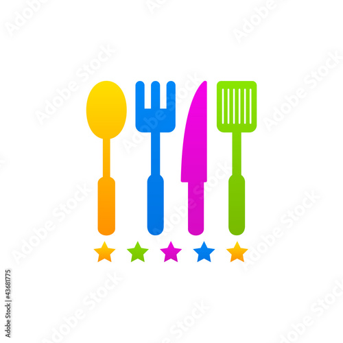 Vector: Kitchen set logo business sign. Kitchen set logo business sign.