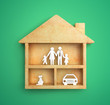 happy family in house