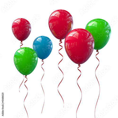 Illustration: Bunte Luftballons Bunte Luftballons